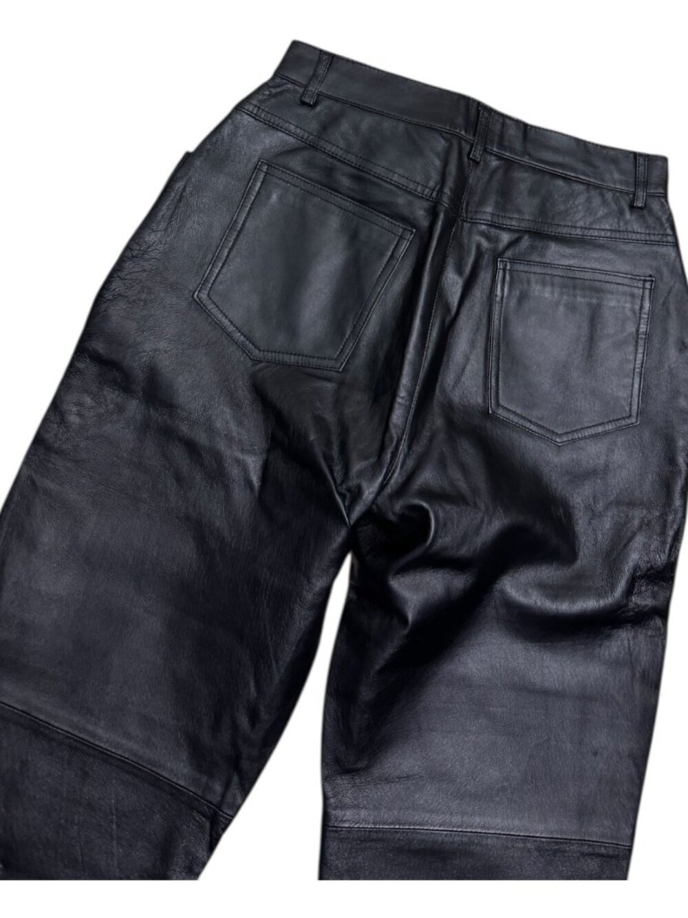 FORENZA GENUINE LEATHER Designer Vintage Retro Casual Pants Womens Small - Picture 3 of 6